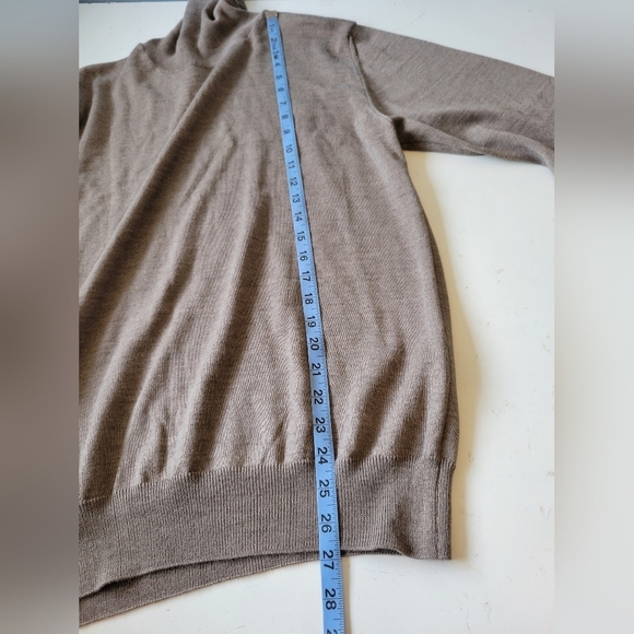 Coveri Collection Merino Wool Blend Turtleneck Sweater Brown 2XL - Picture 6 of 8